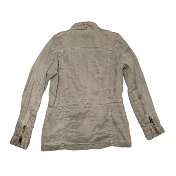 Lucky brand army style linen jacket size small - Picture 4 of 8